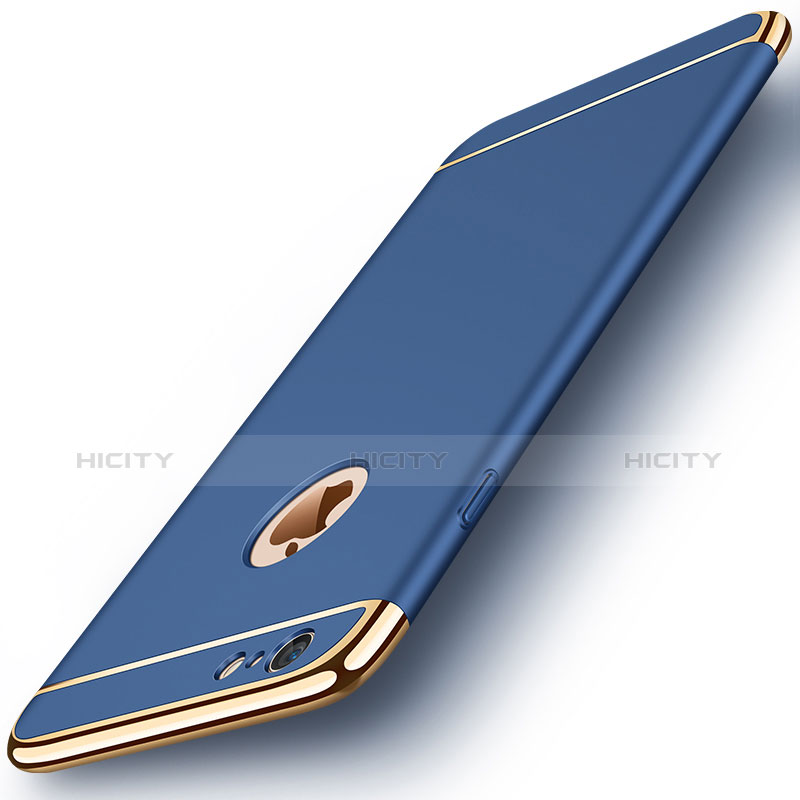 Cover Lusso Metallo Laterale e Plastica per Apple iPhone 6 Blu