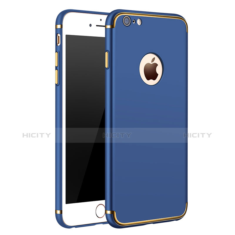 Cover Lusso Metallo Laterale e Plastica per Apple iPhone 6S Plus Blu