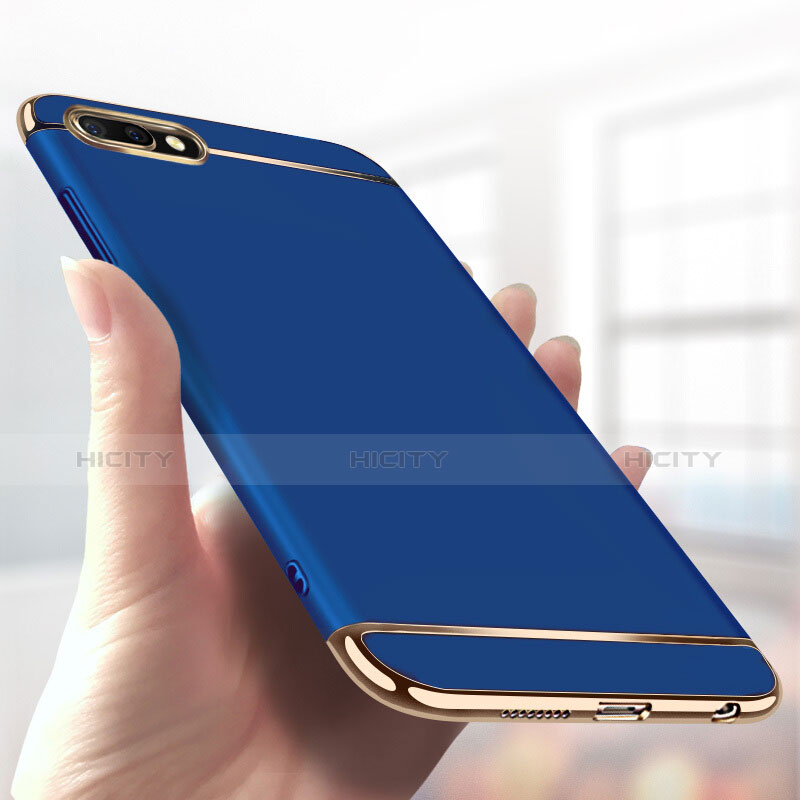 Cover Lusso Metallo Laterale e Plastica per Huawei Honor 10 Blu