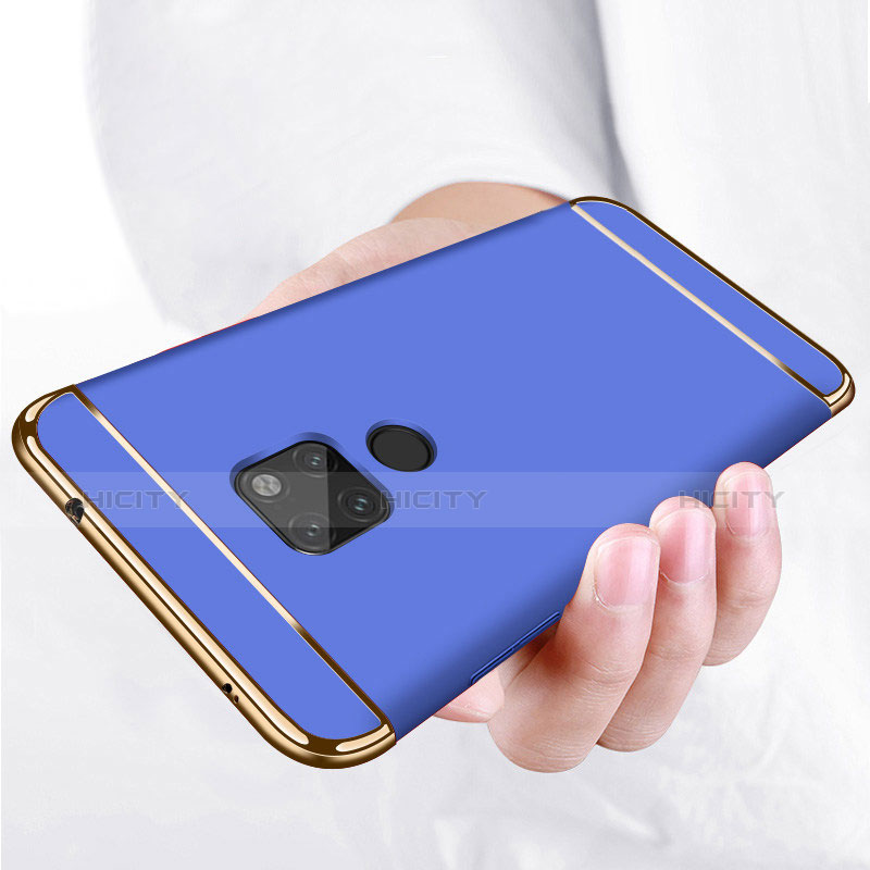 Cover Lusso Metallo Laterale e Plastica per Huawei Mate 20 Blu