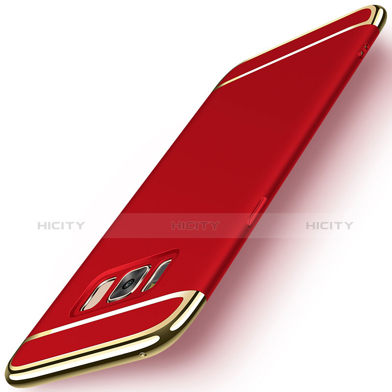 Cover Lusso Metallo Laterale e Plastica per Samsung Galaxy S8 Rosso