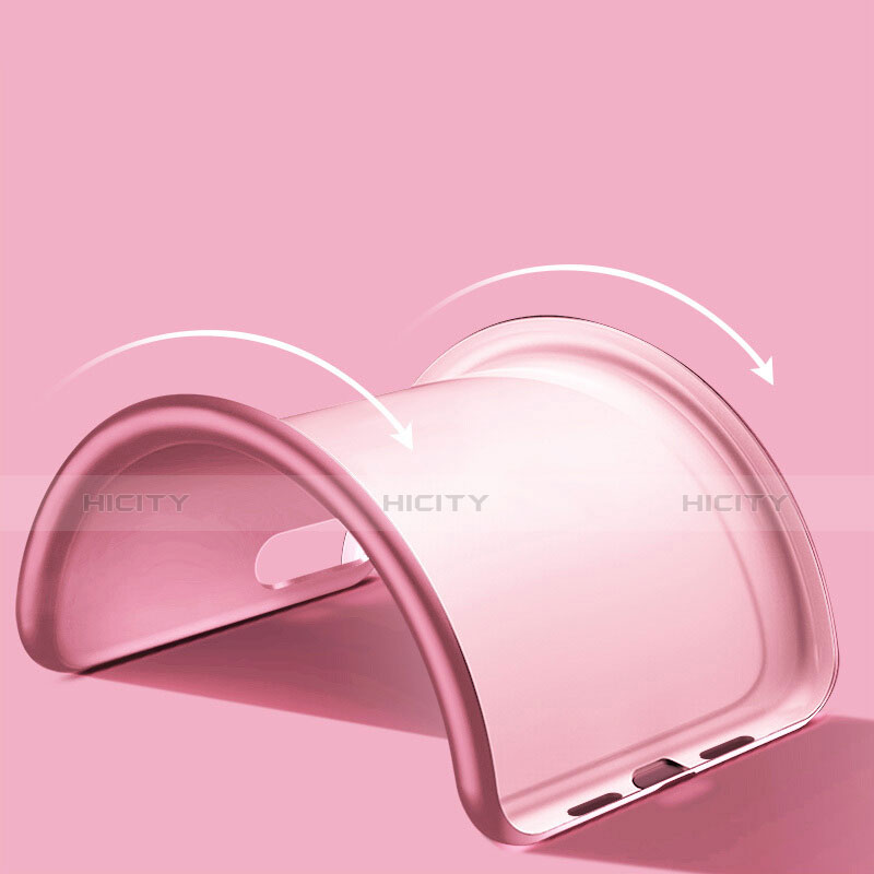 Cover Morbida Silicone Lucido per Apple iPhone 8 Plus Rosa