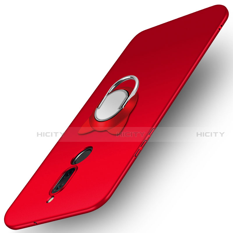 Cover Plastica Rigida Opaca con Anello Supporto A02 per Huawei G10 Rosso