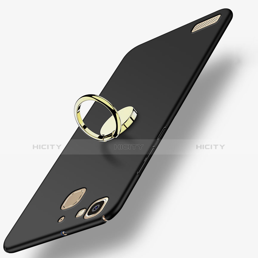 Cover Plastica Rigida Opaca con Anello Supporto A02 per Huawei G8 Mini Nero