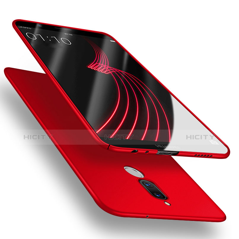 Cover Plastica Rigida Opaca con Anello Supporto A02 per Huawei Maimang 6 Rosso