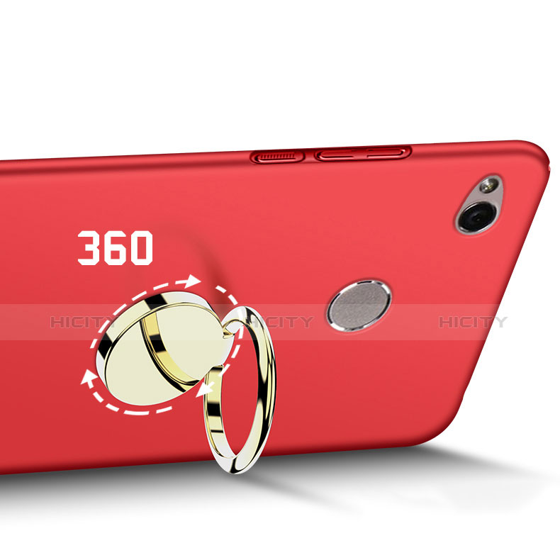 Cover Plastica Rigida Opaca con Anello Supporto A02 per Xiaomi Redmi 3 High Edition Rosso