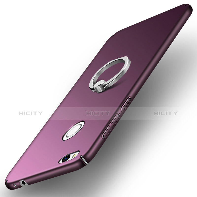 Cover Plastica Rigida Opaca con Anello Supporto A03 per Huawei Nova Lite Viola