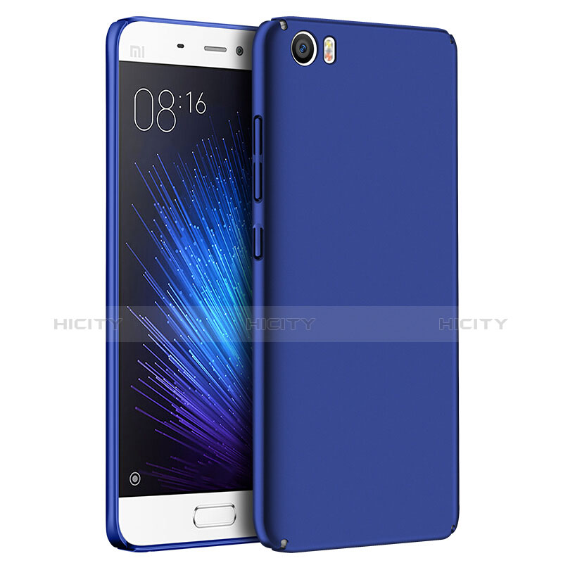 Cover Plastica Rigida Opaca con Anello Supporto A04 per Xiaomi Mi 5 Blu