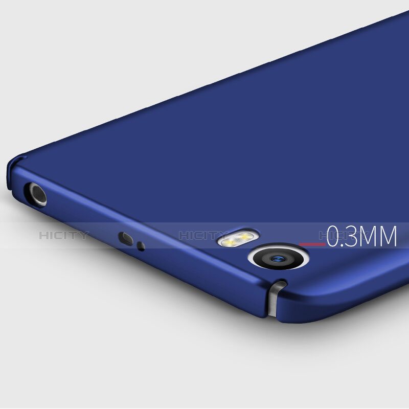 Cover Plastica Rigida Opaca con Anello Supporto A04 per Xiaomi Mi 5 Blu