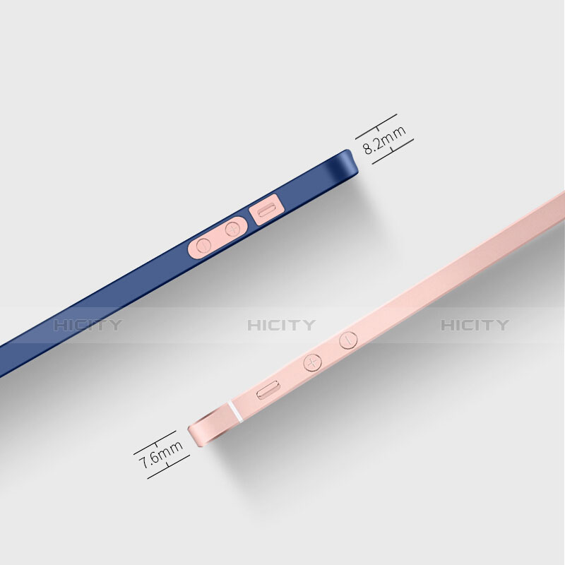 Cover Plastica Rigida Opaca con Anello Supporto per Apple iPhone 5S Blu