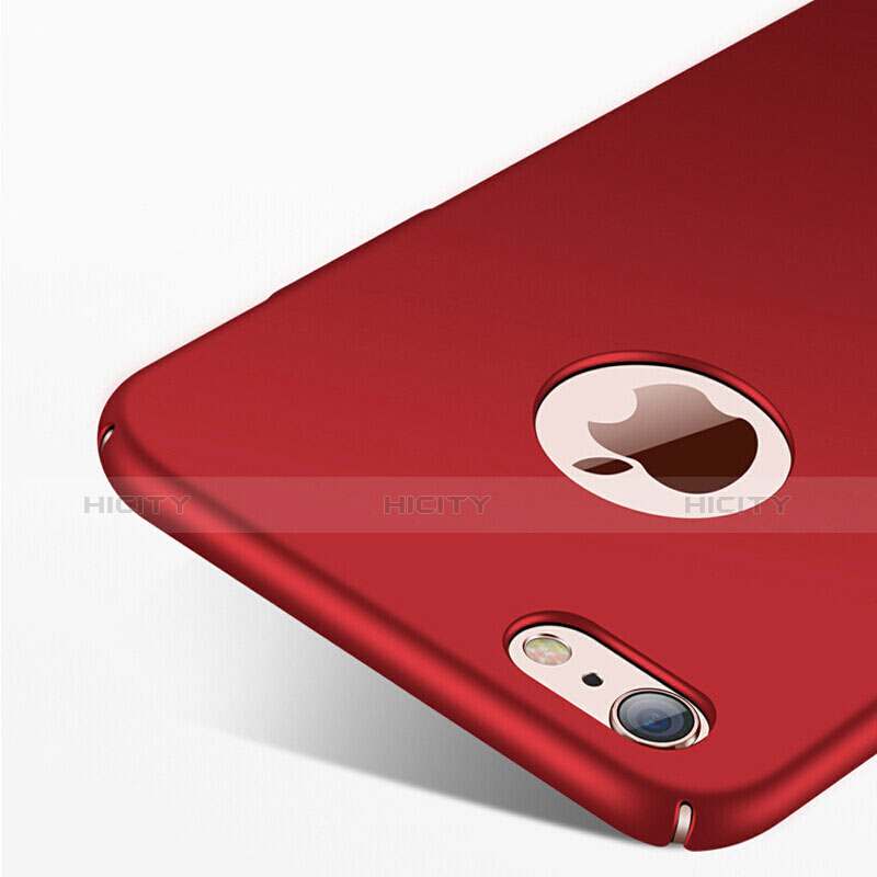 Cover Plastica Rigida Opaca con Anello Supporto per Apple iPhone 6 Plus Rosso