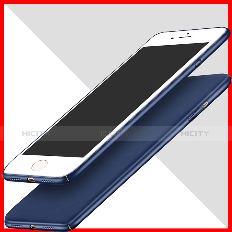Cover Plastica Rigida Opaca con Anello Supporto per Apple iPhone 8 Blu