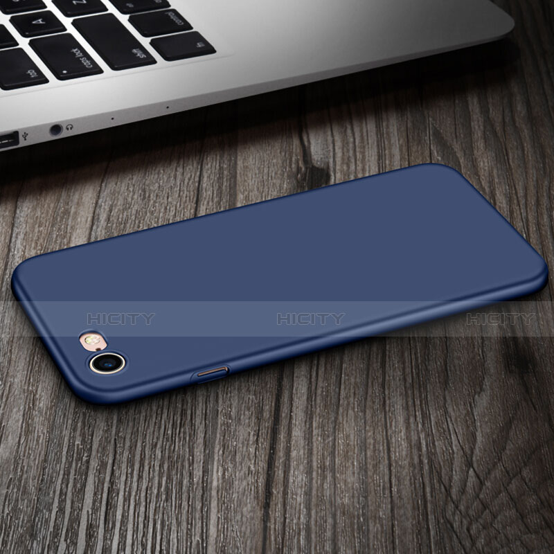 Cover Plastica Rigida Opaca con Anello Supporto per Apple iPhone SE (2020) Blu