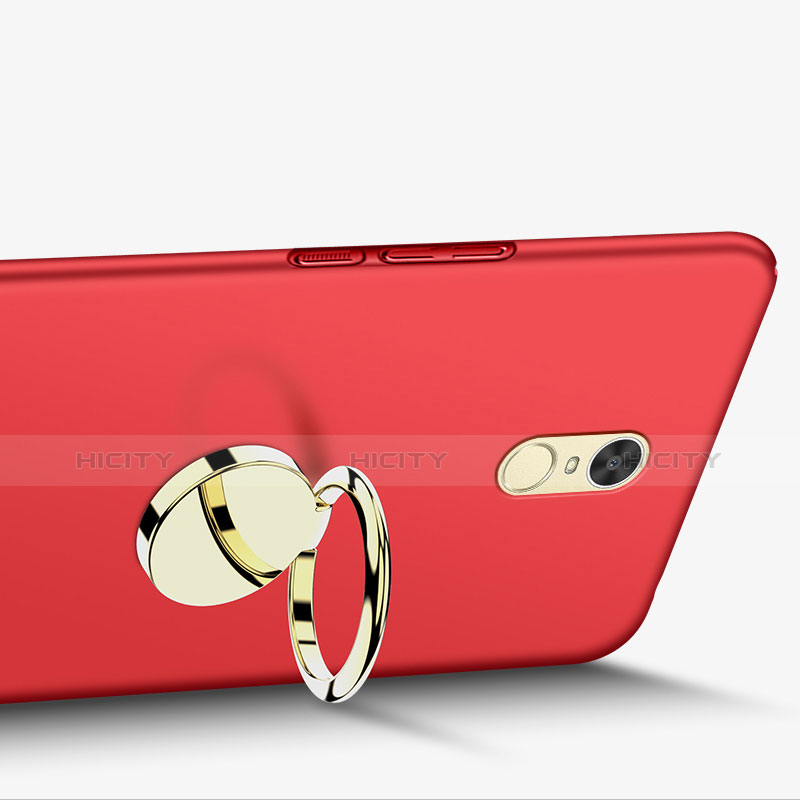 Cover Plastica Rigida Opaca con Anello Supporto per Huawei Enjoy 6 Rosso