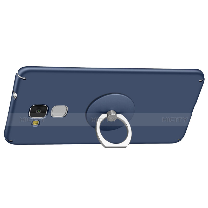 Cover Plastica Rigida Opaca con Anello Supporto per Huawei Honor 7 Lite Blu