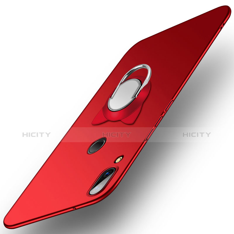 Cover Plastica Rigida Opaca con Anello Supporto per Huawei P20 Lite Rosso