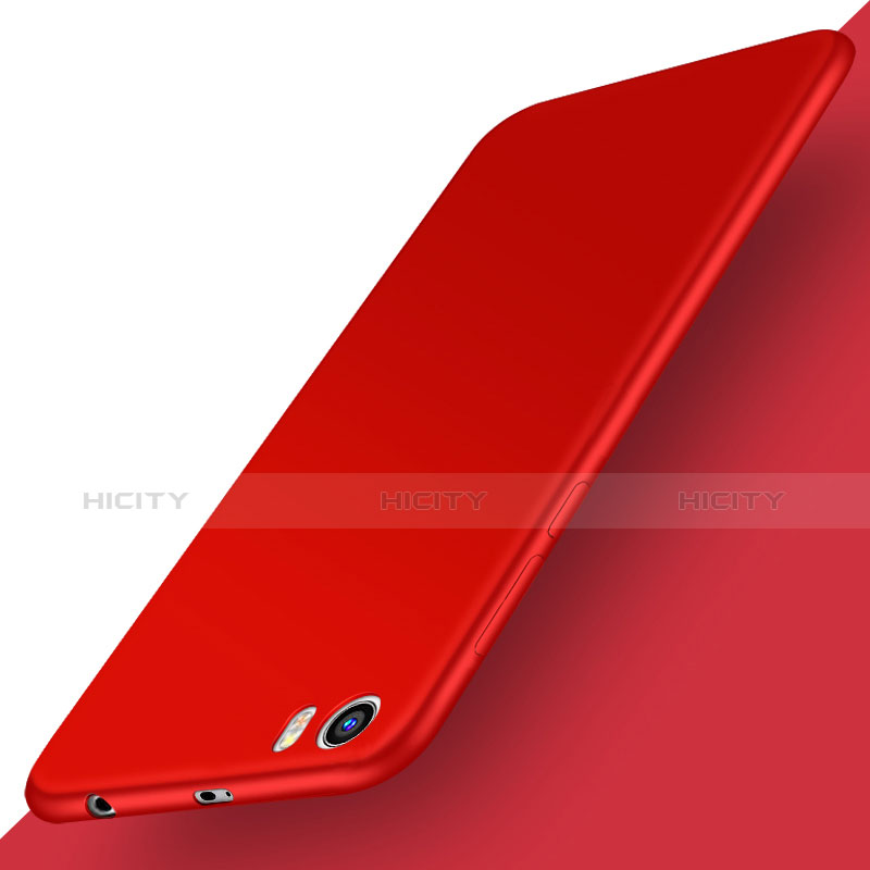 Cover Plastica Rigida Opaca con Anello Supporto per Xiaomi Mi 5 Rosso