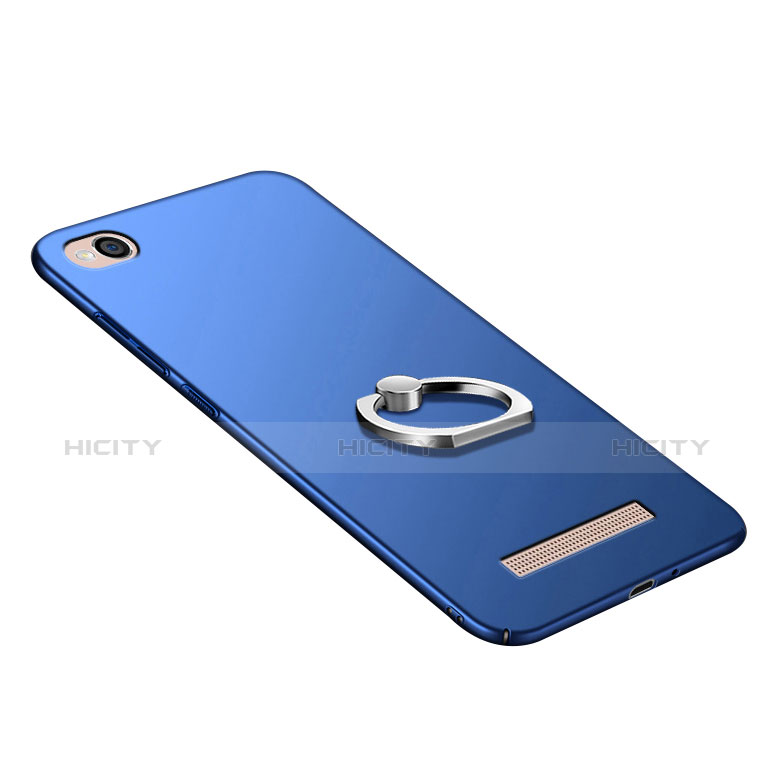 Cover Plastica Rigida Opaca con Anello Supporto per Xiaomi Redmi 5A Blu