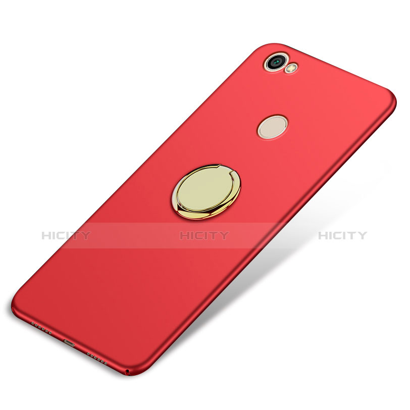 Cover Plastica Rigida Opaca con Anello Supporto per Xiaomi Redmi Note 5A High Edition Rosso