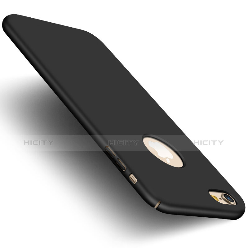 Cover Plastica Rigida Opaca con Foro e Anello Supporto per Apple iPhone 6 Plus Nero