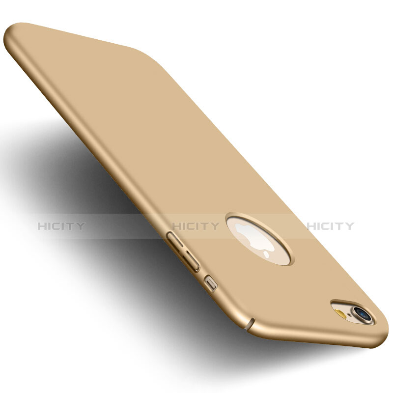 Cover Plastica Rigida Opaca con Foro e Anello Supporto per Apple iPhone 6S Plus Oro