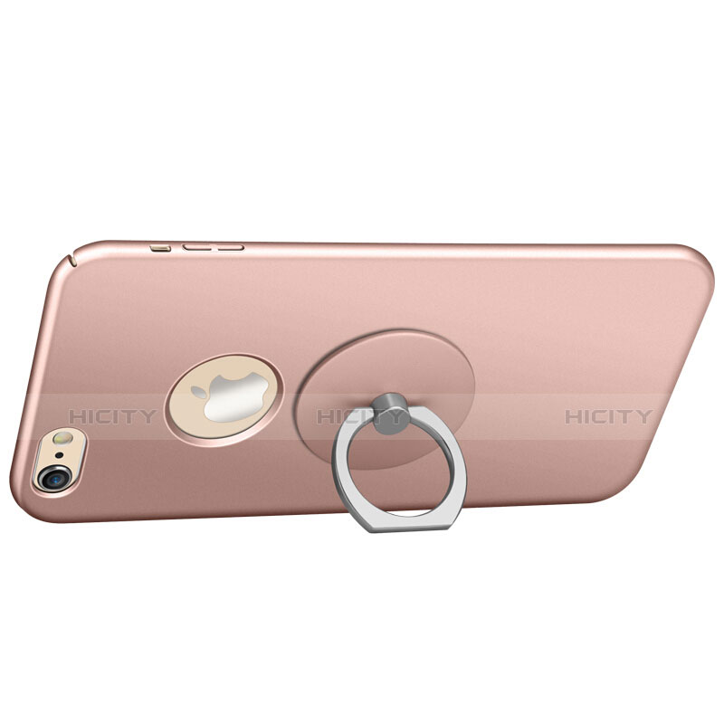 Cover Plastica Rigida Opaca con Foro e Anello Supporto per Apple iPhone 6S Plus Rosa