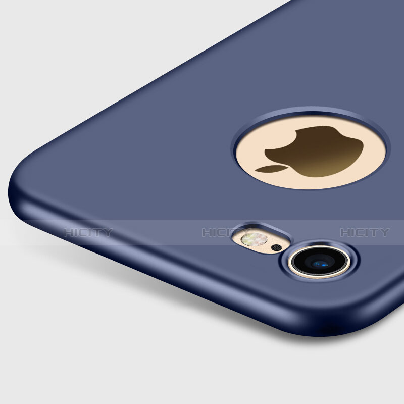 Cover Plastica Rigida Opaca con Foro e Anello Supporto per Apple iPhone SE (2020) Blu