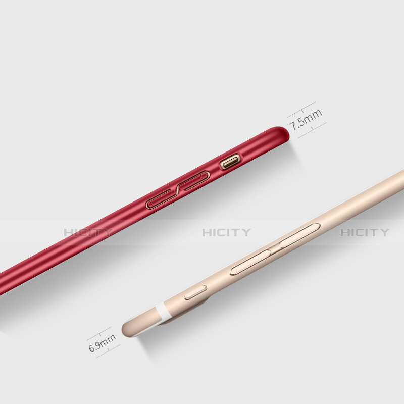 Cover Plastica Rigida Opaca con Foro e Anello Supporto per Apple iPhone SE (2020) Rosso