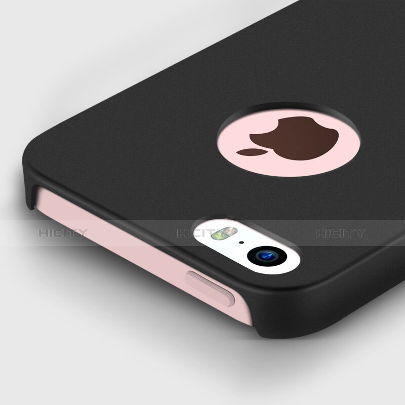 Cover Plastica Rigida Opaca con Foro per Apple iPhone 5S Nero