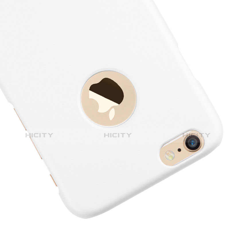 Cover Plastica Rigida Opaca con Foro per Apple iPhone 6 Plus Bianco