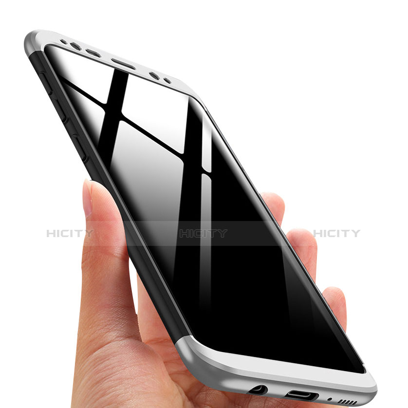 Cover Plastica Rigida Opaca Fronte e Retro 360 Gradi M03 per Samsung Galaxy S8 Argento