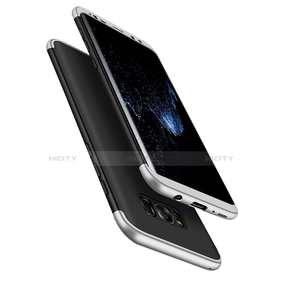 Cover Plastica Rigida Opaca Fronte e Retro 360 Gradi M03 per Samsung Galaxy S8 Plus Argento