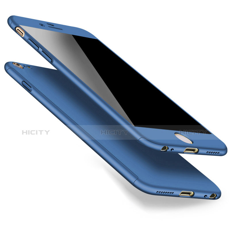 Cover Plastica Rigida Opaca Fronte e Retro 360 Gradi per Apple iPhone 6 Blu