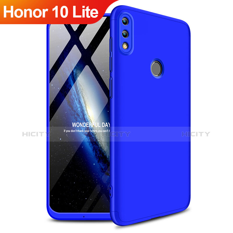 Cover Plastica Rigida Opaca Fronte e Retro 360 Gradi per Huawei Honor 10 Lite Blu