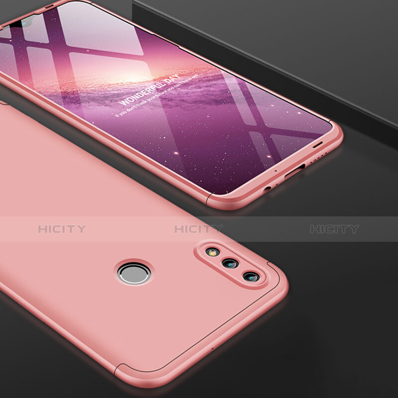 Cover Plastica Rigida Opaca Fronte e Retro 360 Gradi per Huawei Honor 10 Lite Oro Rosa