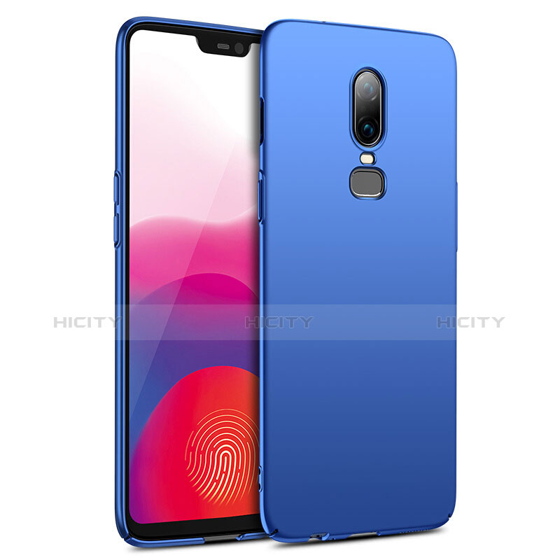 Cover Plastica Rigida Opaca M02 per OnePlus 6 Blu