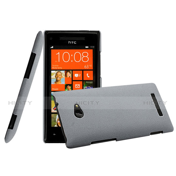 Cover Plastica Rigida Opaca per HTC 8X Windows Phone Grigio