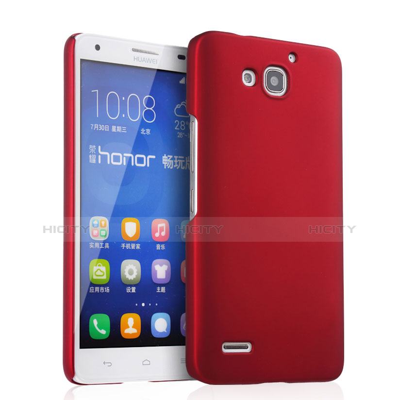 Cover Plastica Rigida Opaca per Huawei Honor 3X G750 Rosso
