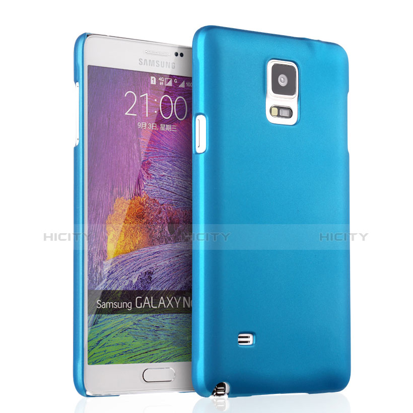 Cover Plastica Rigida Opaca per Samsung Galaxy Note 4 Duos N9100 Dual SIM Cielo Blu