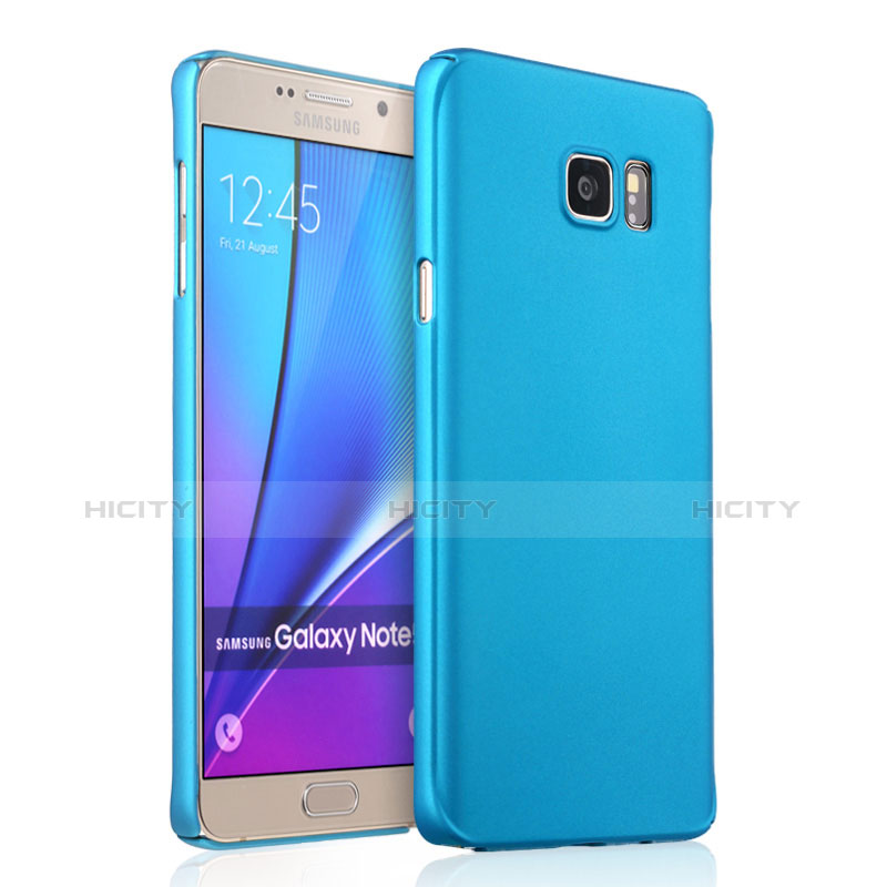 Cover Plastica Rigida Opaca per Samsung Galaxy Note 5 N9200 N920 N920F Cielo Blu