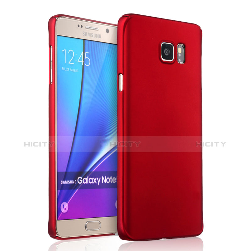 Cover Plastica Rigida Opaca per Samsung Galaxy Note 5 N9200 N920 N920F Rosso