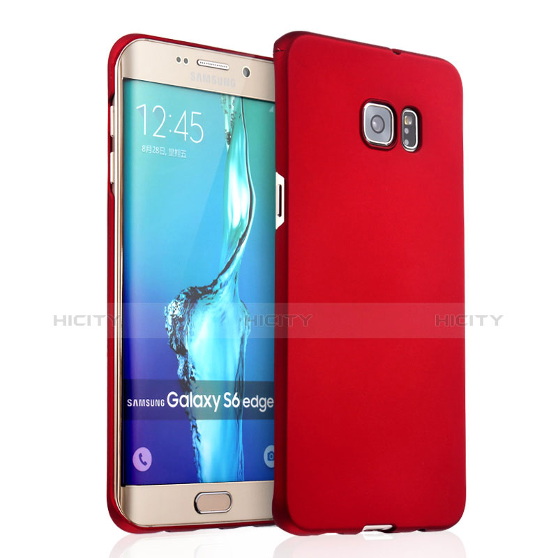 Cover Plastica Rigida Opaca per Samsung Galaxy S6 Edge+ Plus SM-G928F Rosso