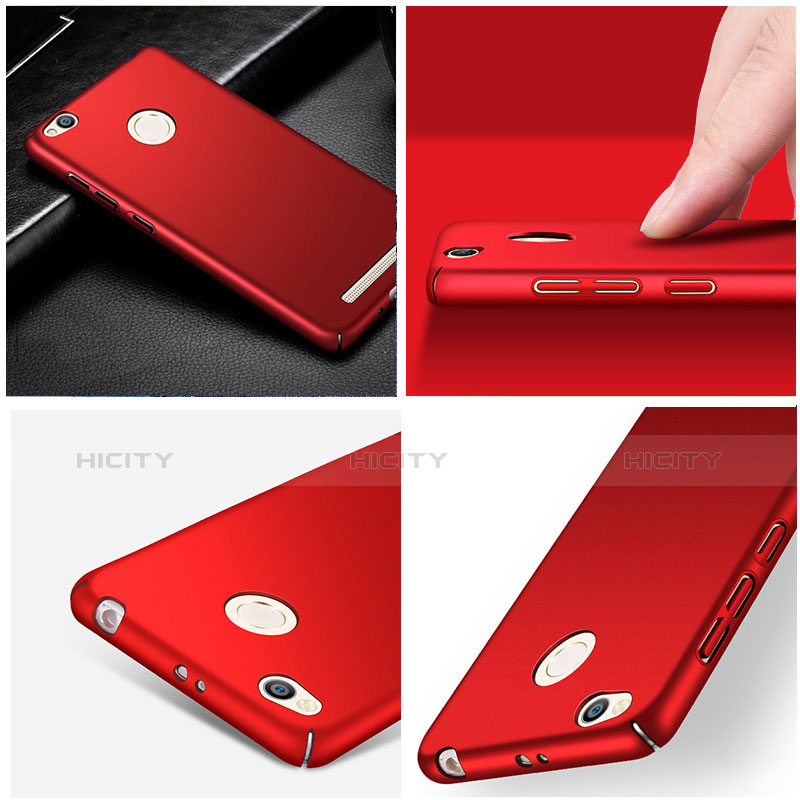 Cover Plastica Rigida Opaca per Xiaomi Redmi 3 Pro Rosso