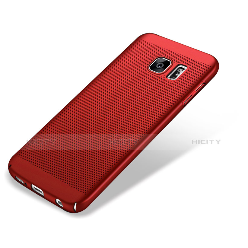 Cover Plastica Rigida Perforato M01 per Samsung Galaxy S7 Edge G935F Rosso