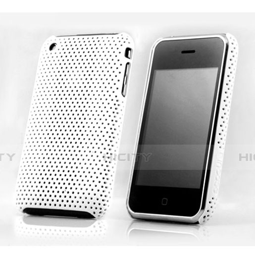 Cover Plastica Rigida Perforato per Apple iPhone 3G 3GS Bianco