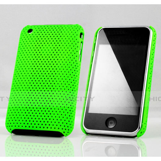 Cover Plastica Rigida Perforato per Apple iPhone 3G 3GS Verde