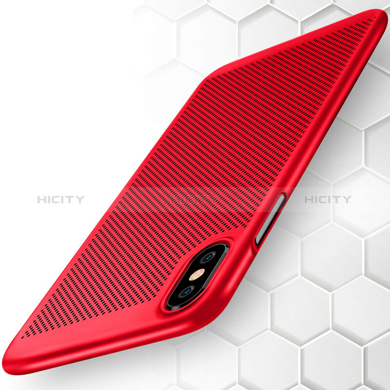 Cover Plastica Rigida Perforato per Apple iPhone Xs Max Rosso