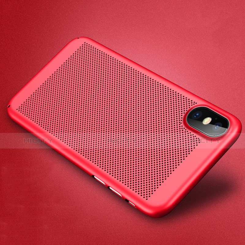 Cover Plastica Rigida Perforato per Apple iPhone Xs Rosso