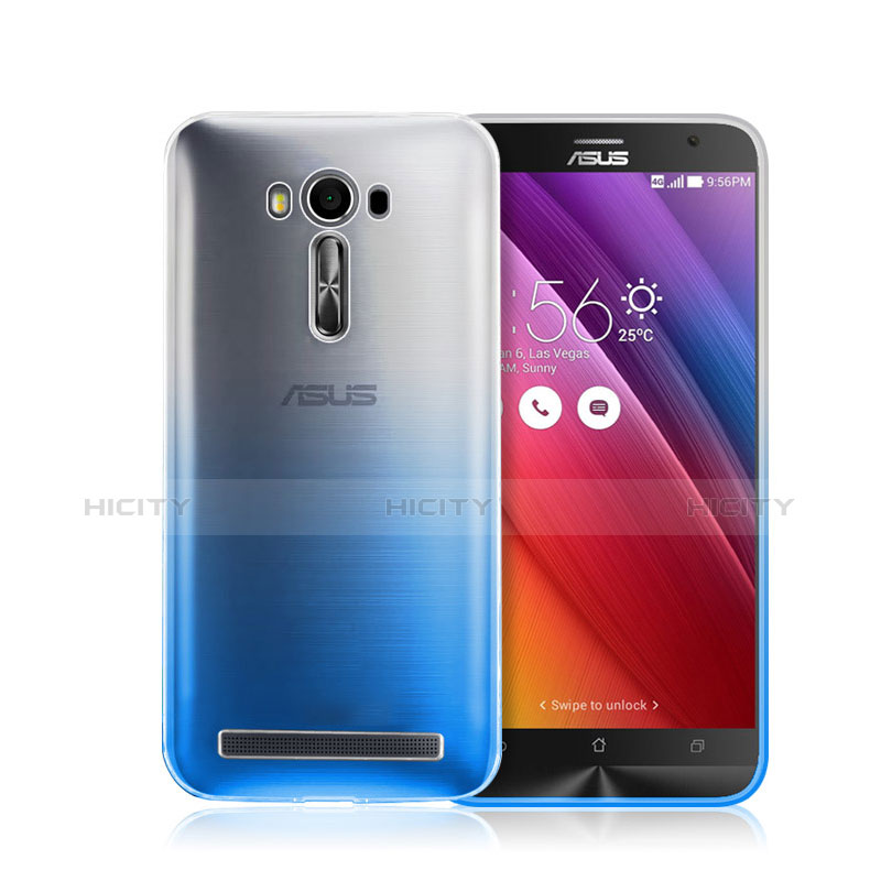 Cover Plastica Trasparente Rigida Sfumato per Asus Zenfone 2 Laser ZE500KL ZE550KL Blu