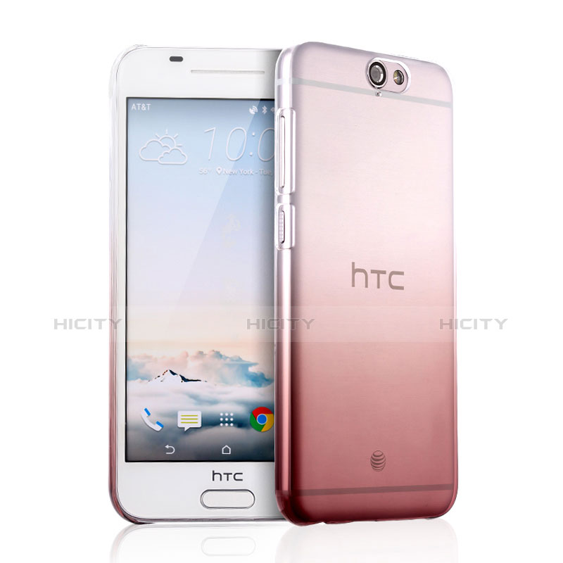 Cover Plastica Trasparente Rigida Sfumato per HTC One A9 Rosa